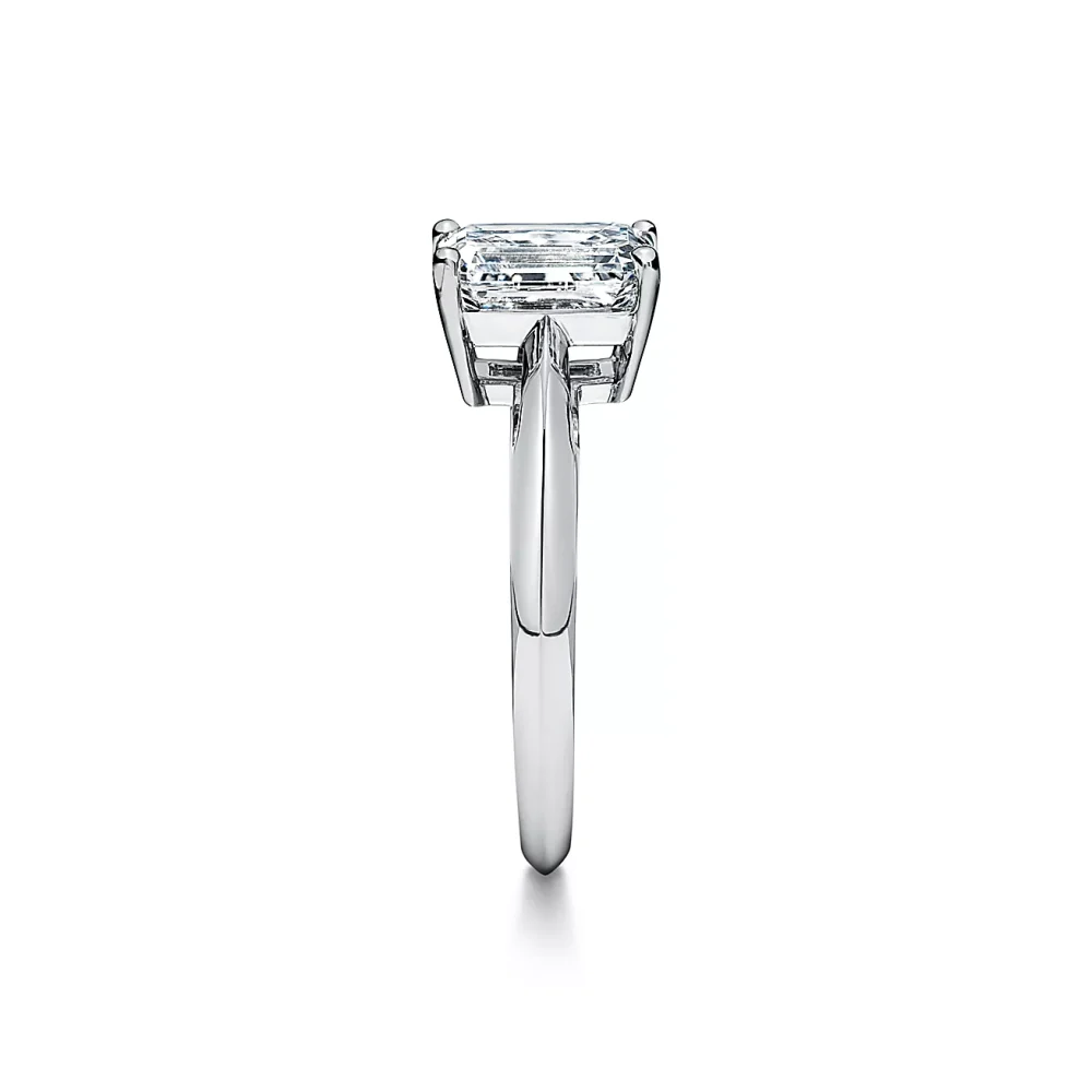 Paragon Emerald Cut Diamond Engagement Ring - Image 2